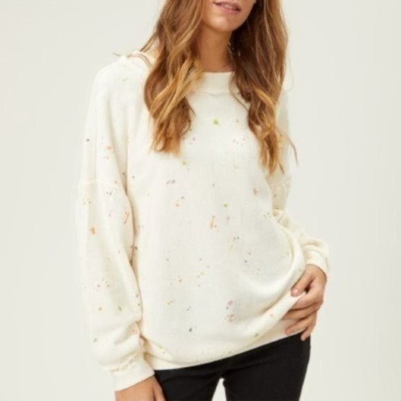 FREE PEOPLE Make it Count Sweatshirt - Small NWT - Picture 4 of 4